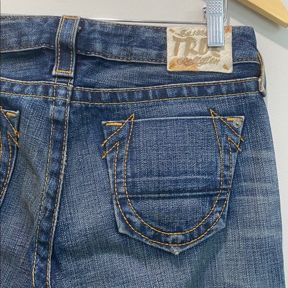 True Religion Women's Johnny Blue Low Rise Straight Leg Jeans NWT Size 28 - Picture 9 of 15